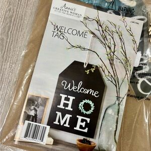 NWT Annie’s Creative Woman Kit Club Welcome Home Tag Decor Sign DIY
